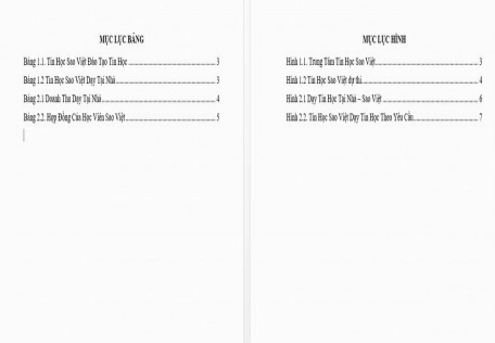 Cách Làm Mục Lục Hình Ảnh Trong Word Chi Tiết 2026