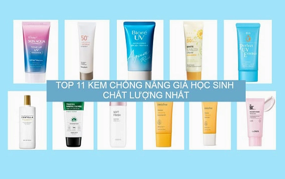 Top Kem Chống Nắng Cho Da Dầu Mụn Giá Học Sinh Tốt Nhất 2026